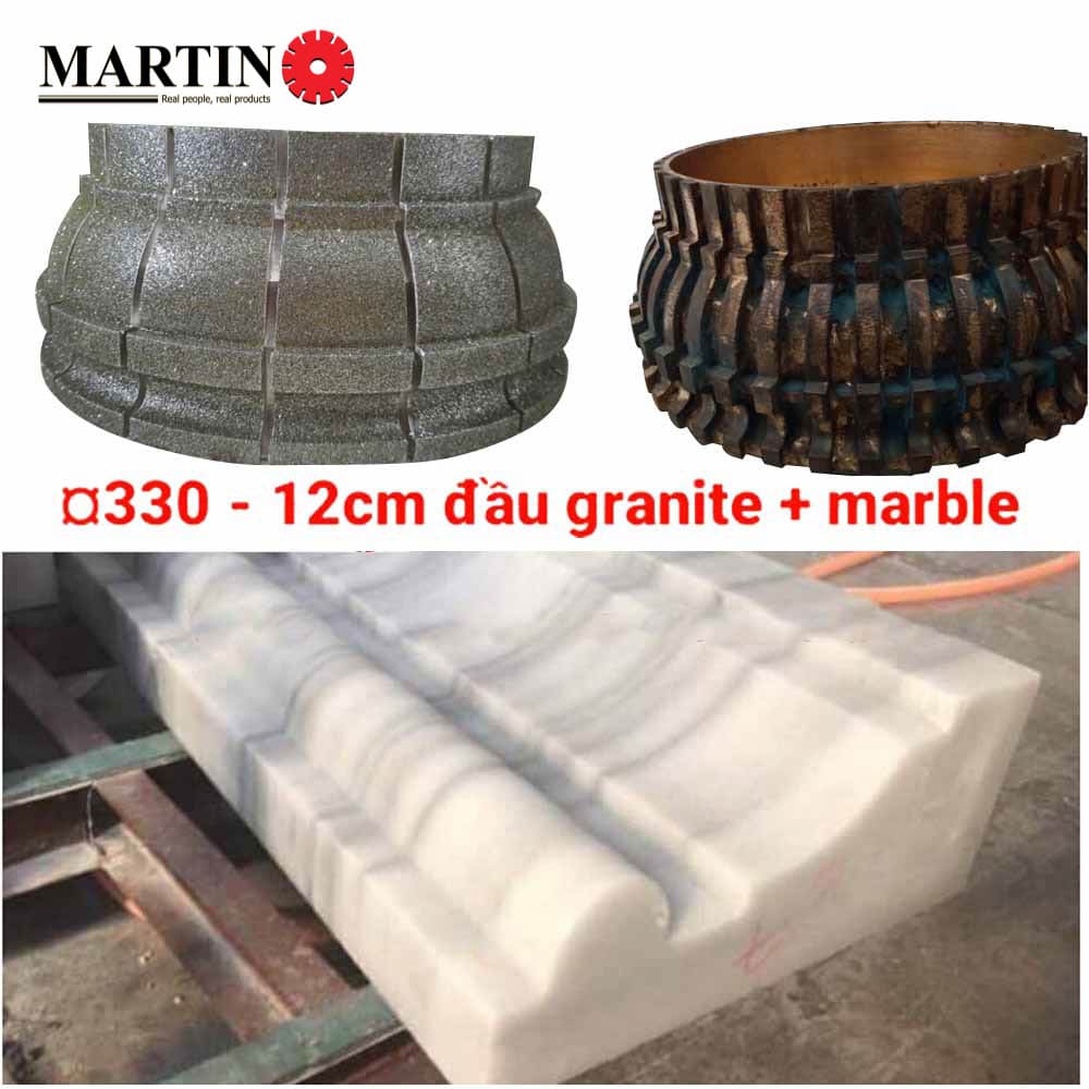 Đầu phào MT1 - Ø330 - 12cm - Granite - Marble